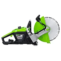 Бетонорез Greenworks PC141 аккумуляторный 82В с АКБ 8 Ач + ЗУ 8А двойное